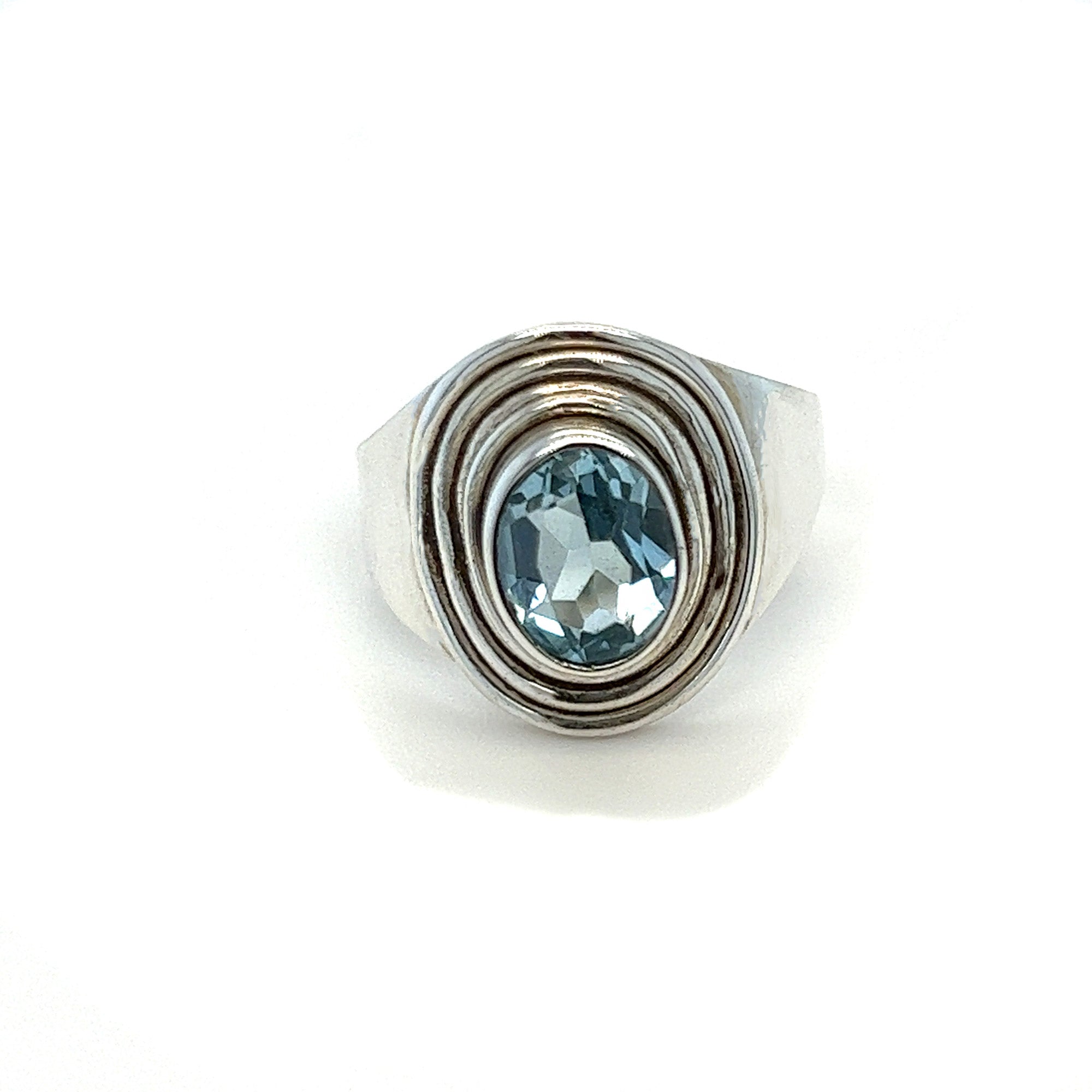 Blue Topaz Oval Ring