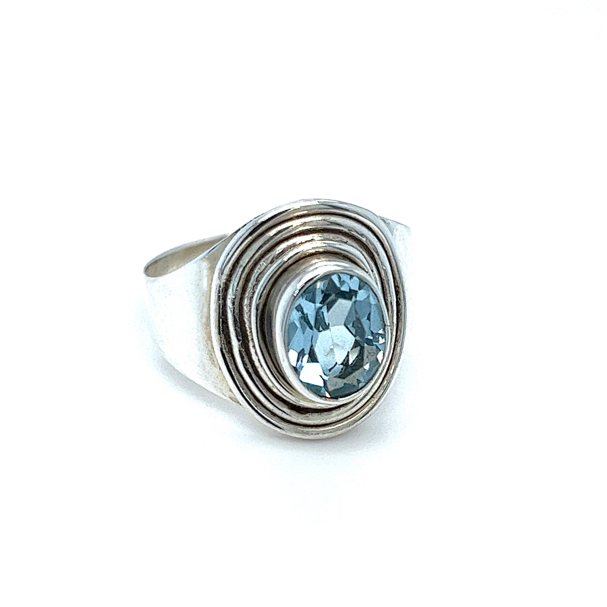 Blue Topaz Oval Ring