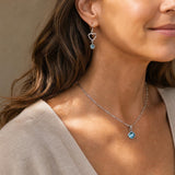 Blue Topaz Faceted Pendant