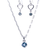 Blue Topaz Faceted Pendant