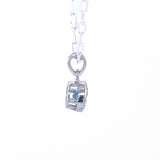Blue Topaz Faceted Pendant