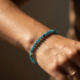 Blue Apatite Micro Bead Bracelet