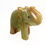 Green Banded Calcite Elephant