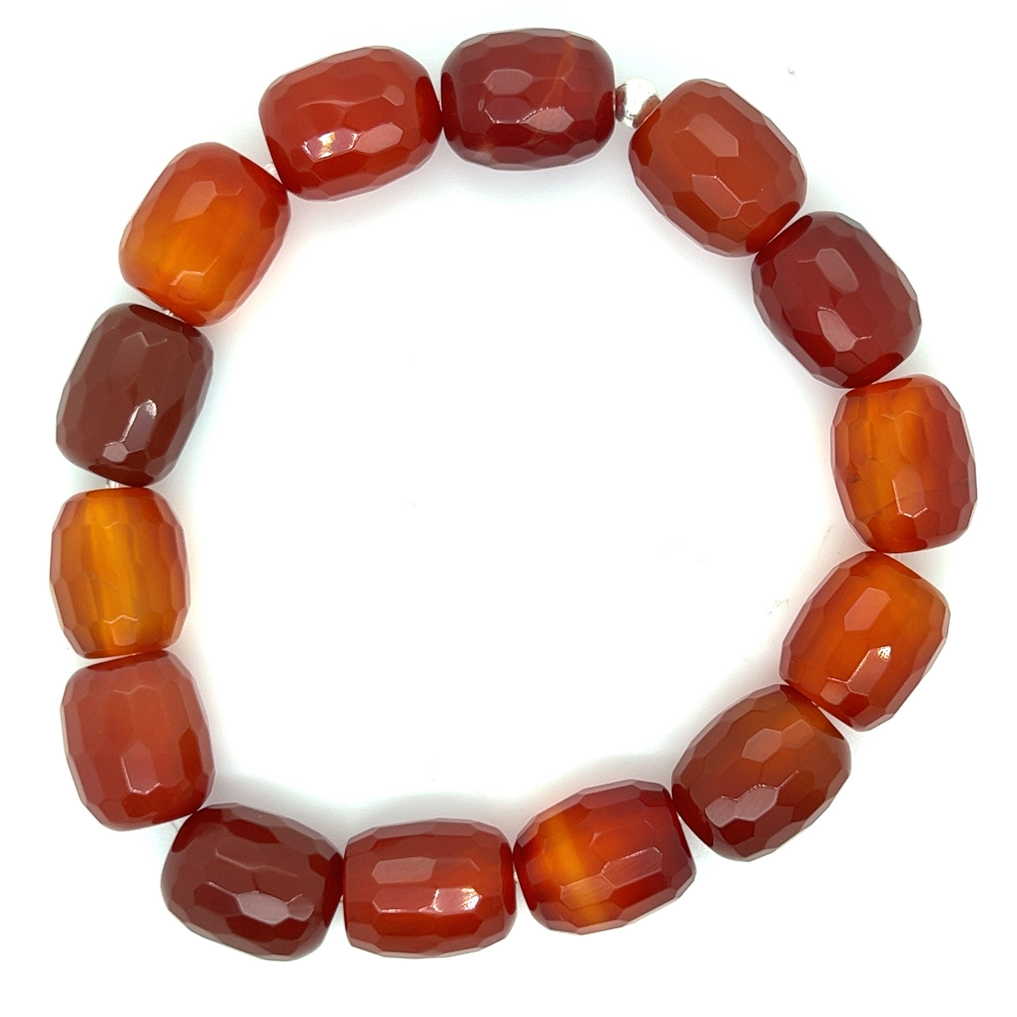 Carnelian Faceted Bead Bracelet