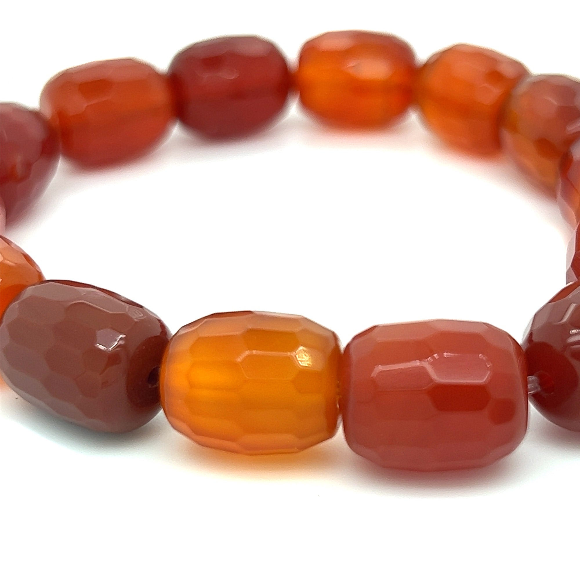 Carnelian Faceted Bead Bracelet