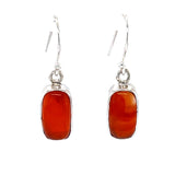 Carnelian Sterling Silver Drop Earrings