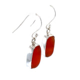 Carnelian Sterling Silver Drop Earrings