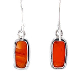 Carnelian Sterling Silver Drop Earrings