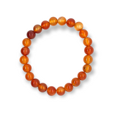 Carnelian 8mm Bead Bracelet