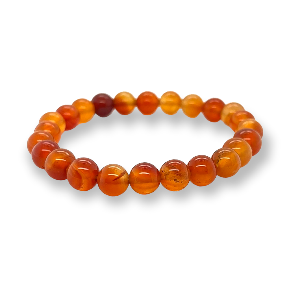 Carnelian 8mm Bead Bracelet