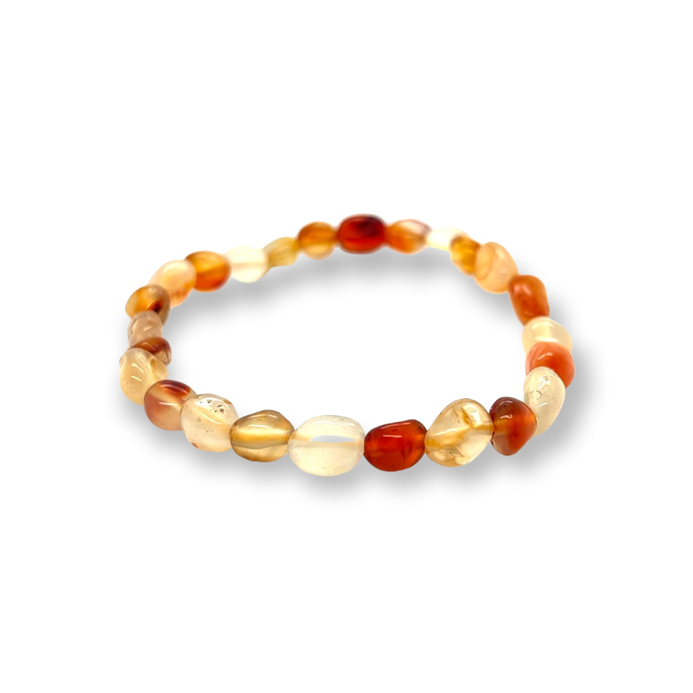 Carnelian Tumbled Bead Bracelet