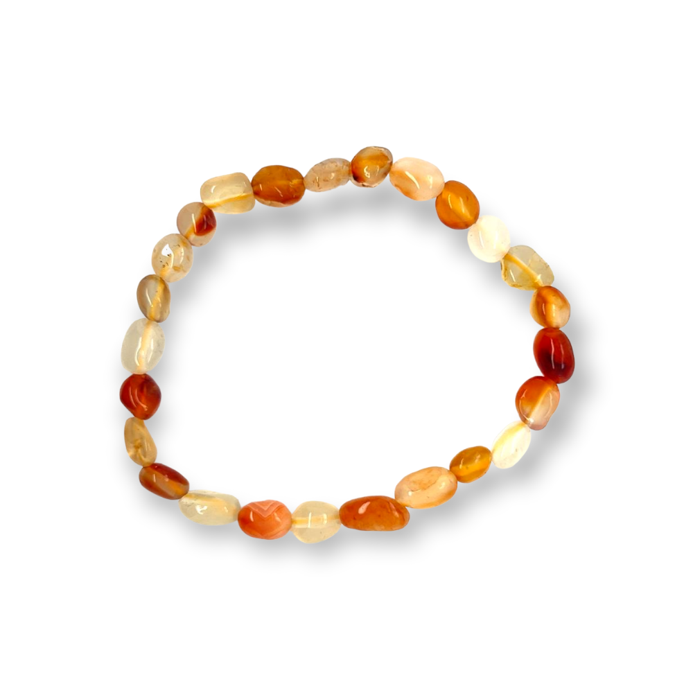 Carnelian Tumbled Bead Bracelet