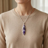 Chevron Amethyst Necklace