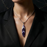 Chevron Amethyst Necklace
