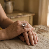Clear Quartz Statement Ring