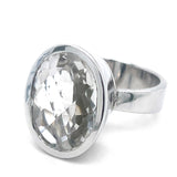 Clear Quartz Statement Ring