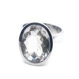Clear Quartz Statement Ring