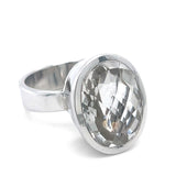 Clear Quartz Statement Ring