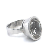 Clear Quartz Statement Ring