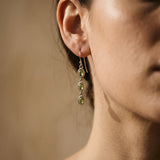 Peridot Multi Drop Sterling Silver Earrings