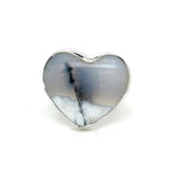 Dendritic Agate Heart Ring