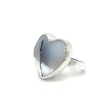 Dendritic Agate Heart Ring