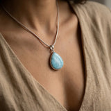 Larimar Silver Necklace