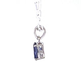 Faceted Iolite Sterling Silver Pendant