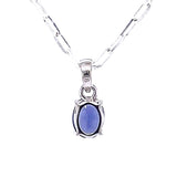 Faceted Iolite Sterling Silver Pendant