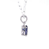 Faceted Iolite Sterling Silver Pendant