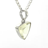 Faceted Libyan Desert Glass Sterling Silver Pendant