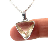 Faceted Libyan Desert Glass Sterling Silver Pendant
