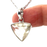 Faceted Libyan Desert Glass Sterling Silver Pendant