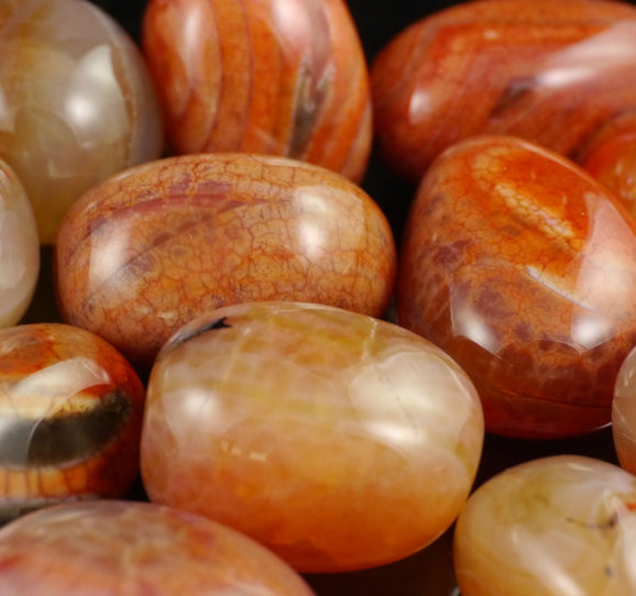 Fire Agate Tumbled Stones