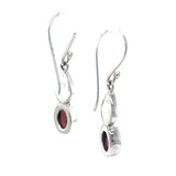 Garnet Sterling Silver Drop Earrings