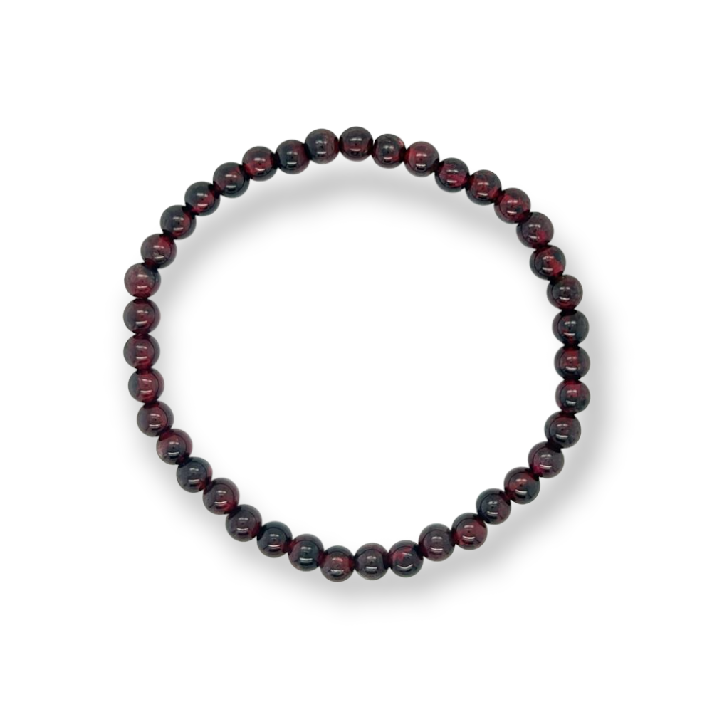 Garnet 5mm Bead Bracelet