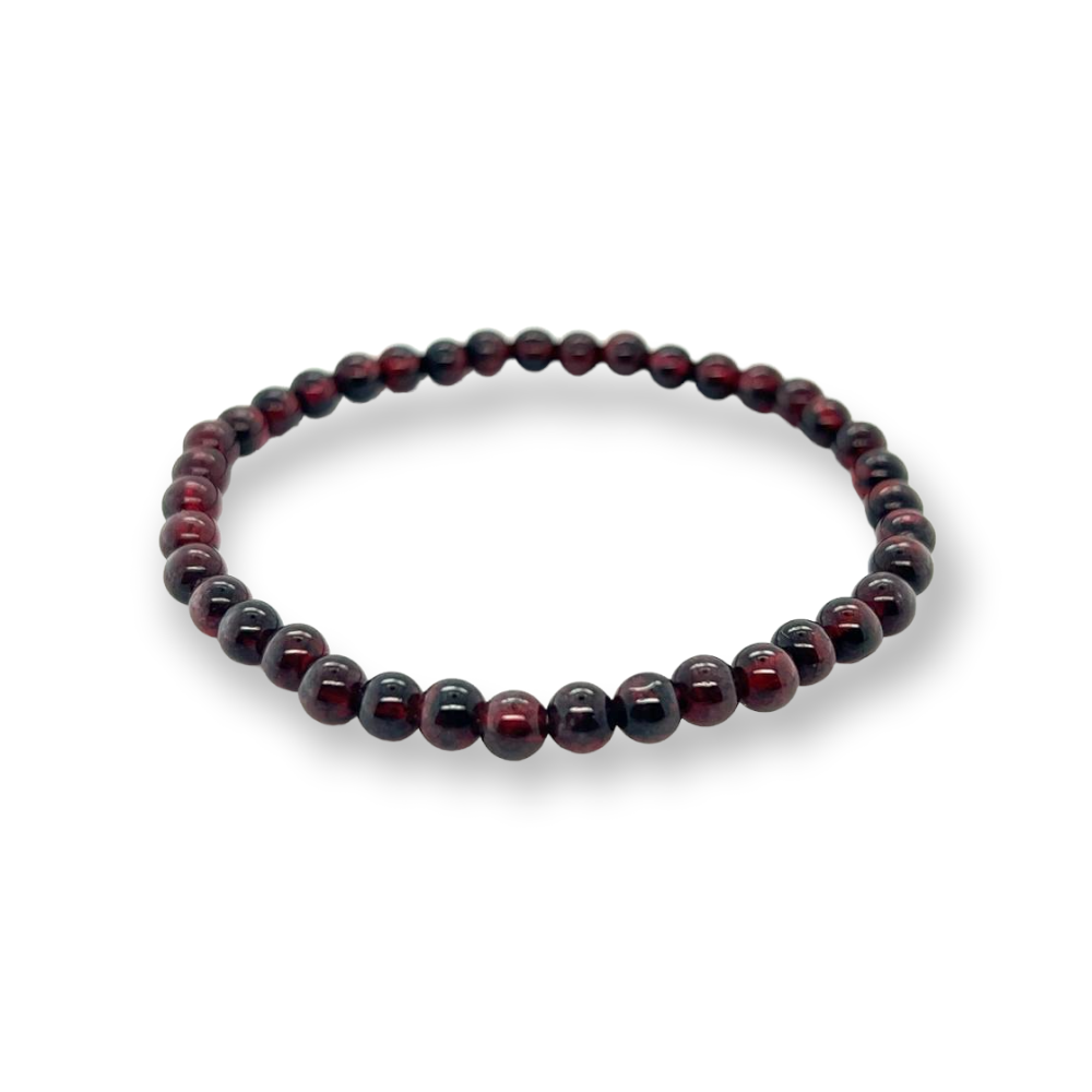 Garnet 5mm Bead Bracelet