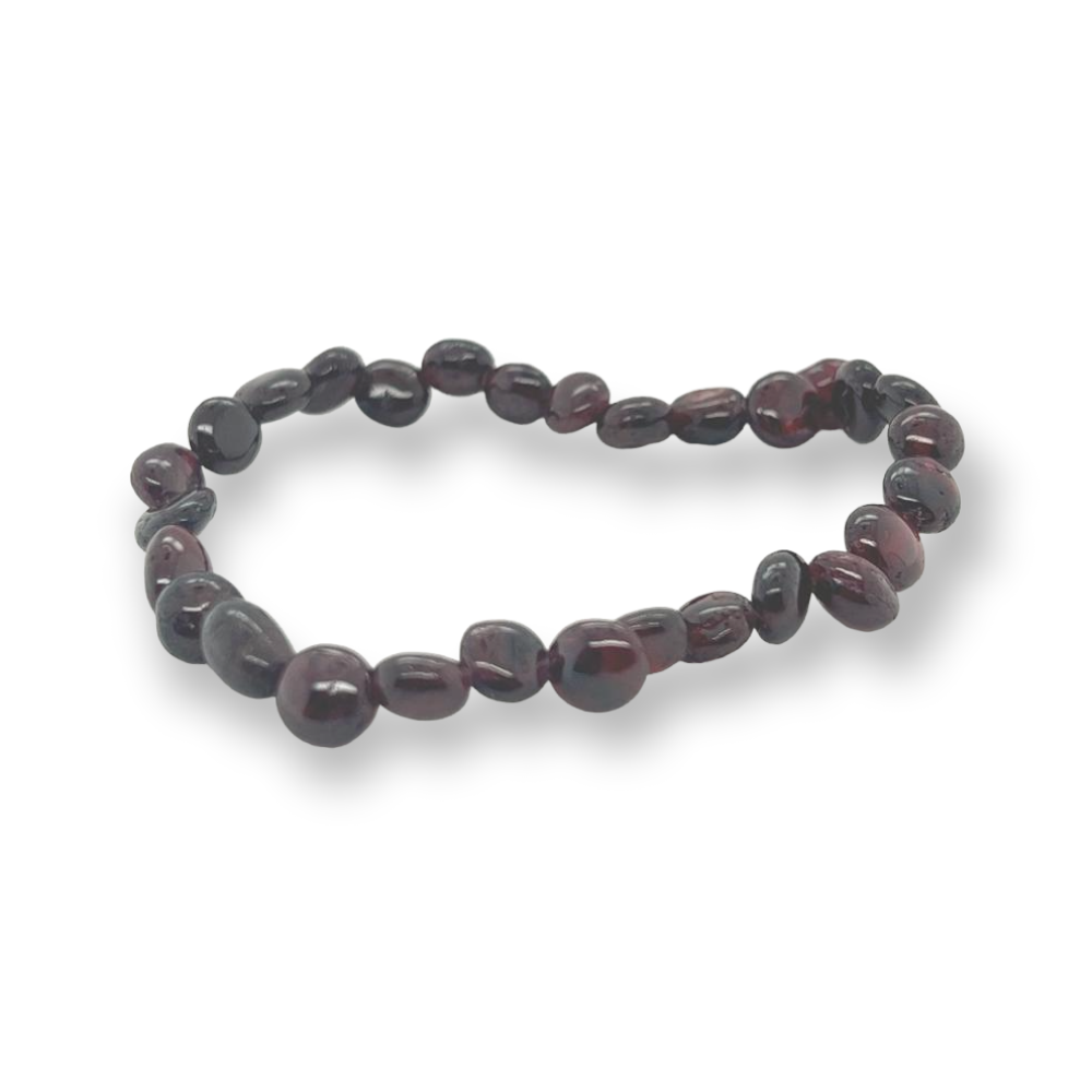 Garnet Tumbled Bead Bracelet