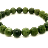 Nephrite Jade Bead Bracelet – 8mm Beads