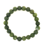 Nephrite Jade Bead Bracelet – 8mm Beads