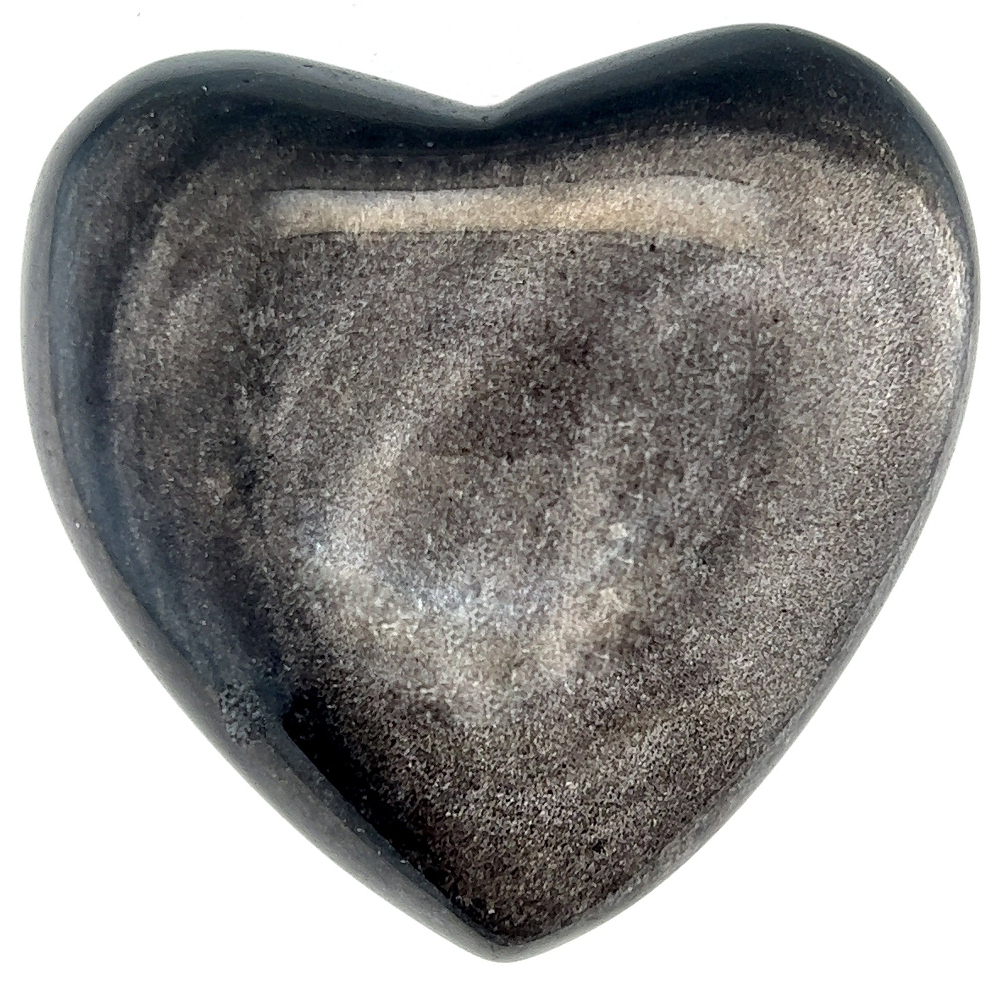 Polished Golden Sheen Obsidian Heart