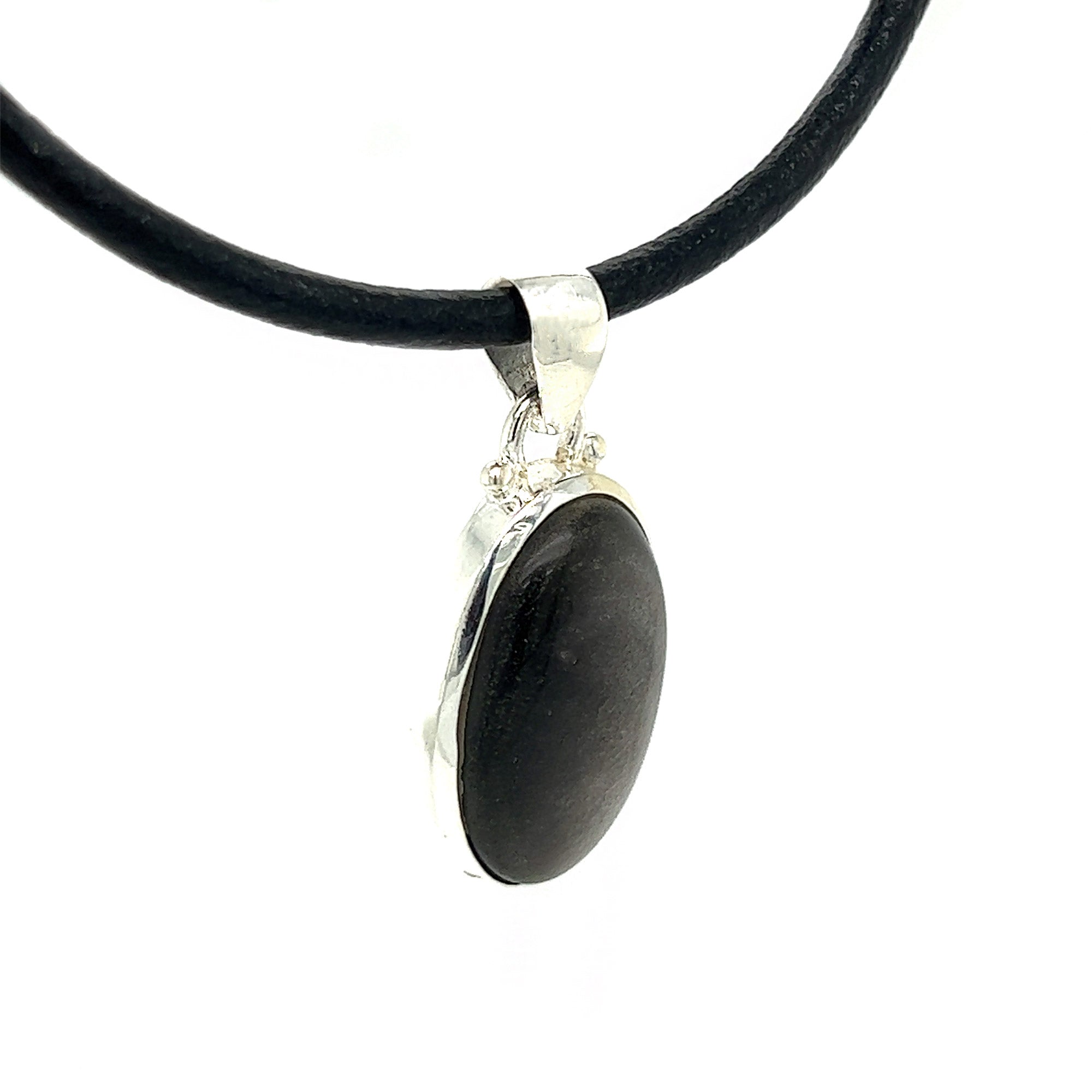 Golden Sheen Obsidian Pendant