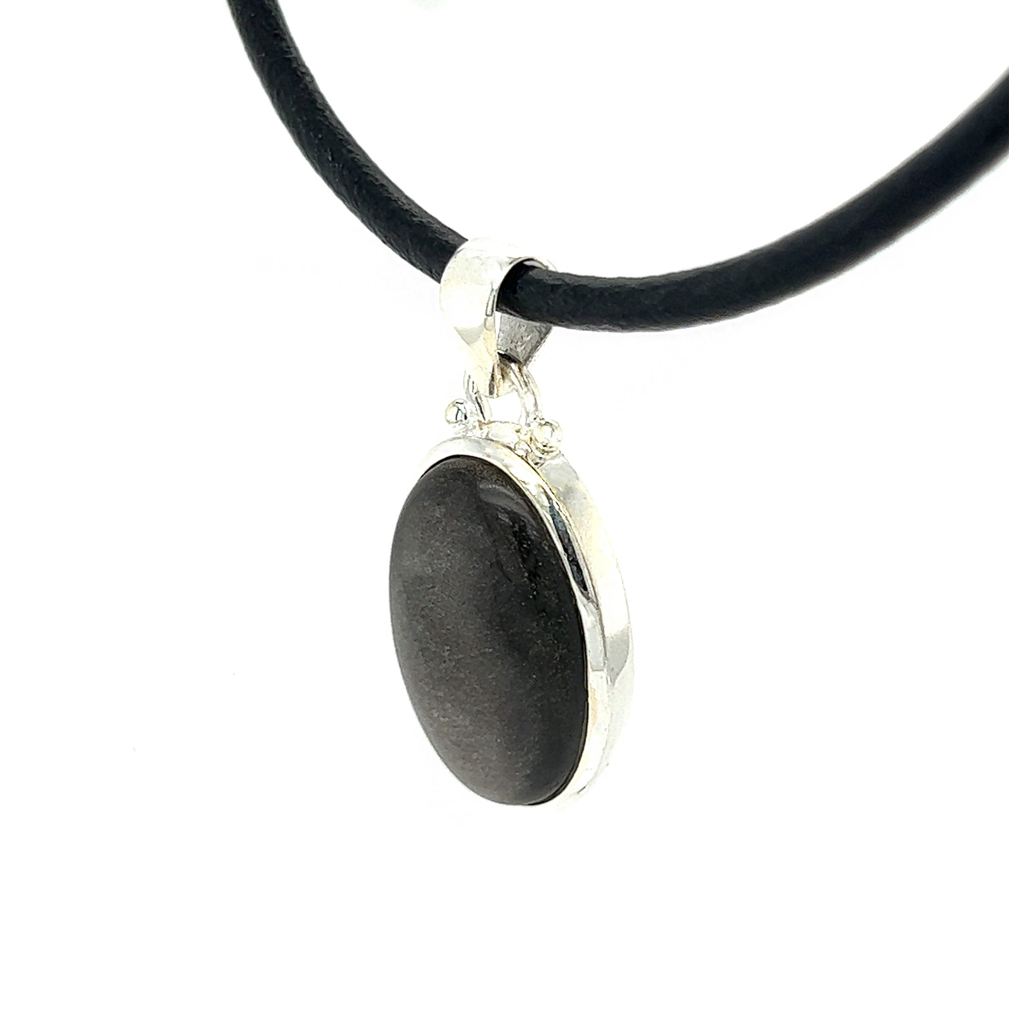 Golden Sheen Obsidian Pendant