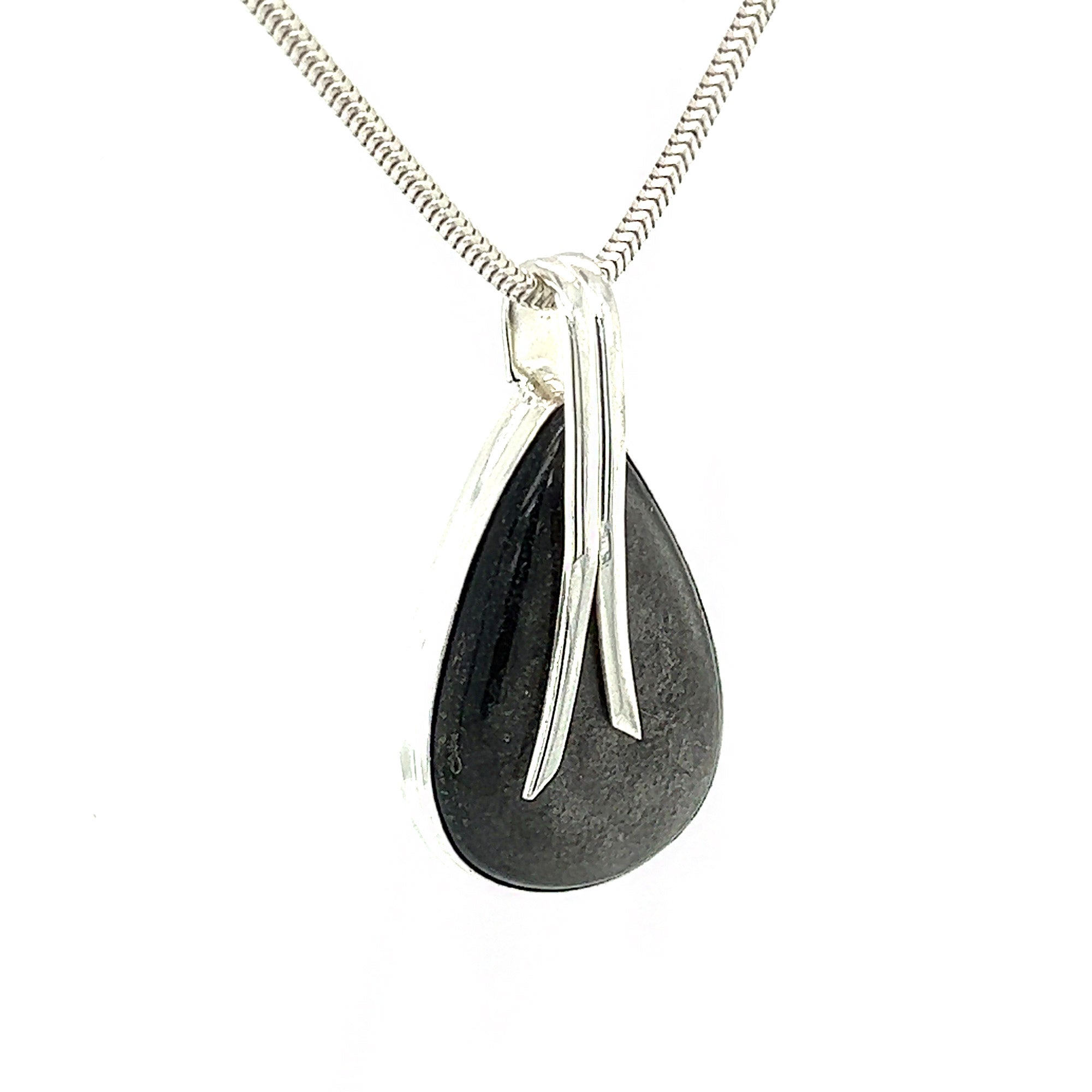 Gold Sheen Obsidian Pendant