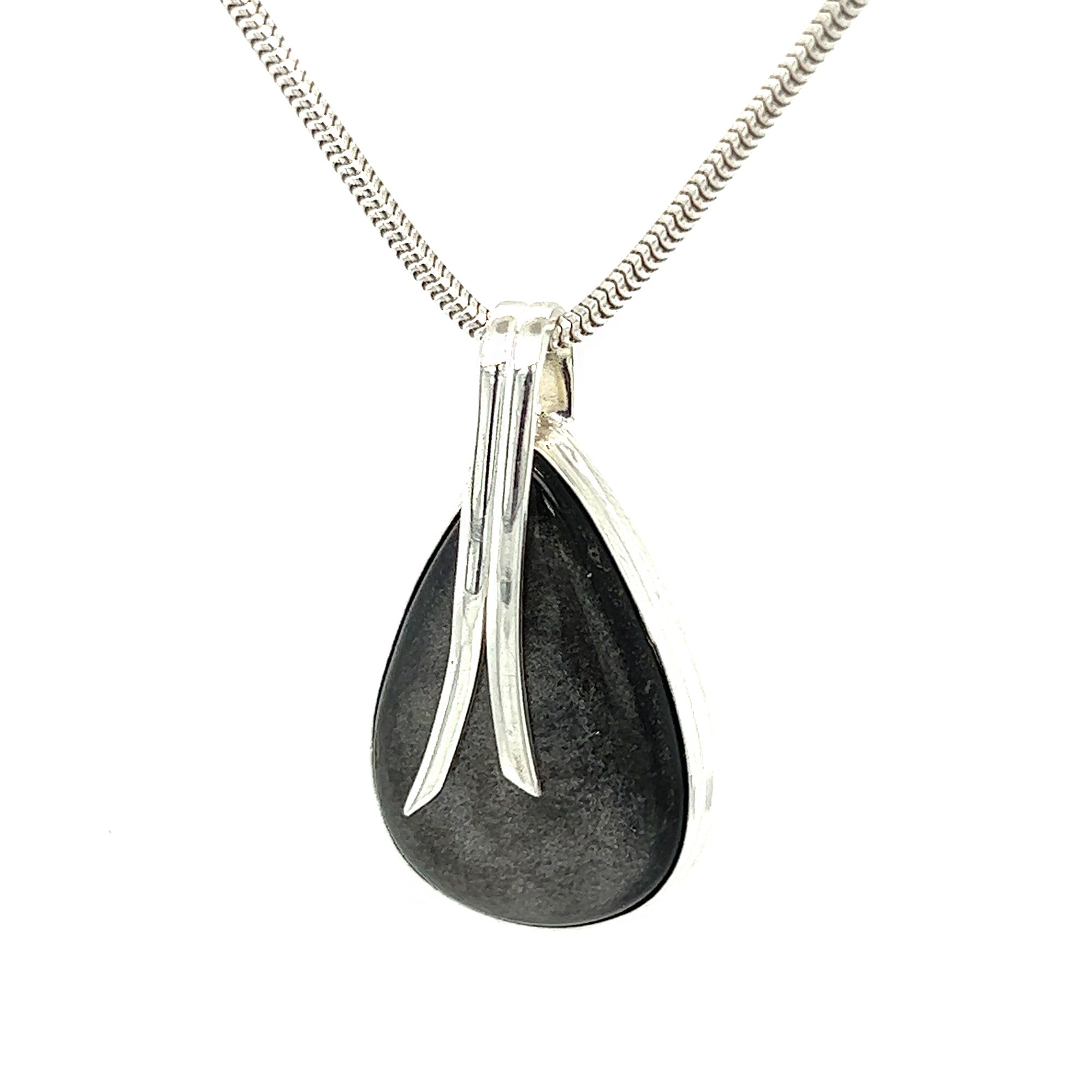 Gold Sheen Obsidian Pendant