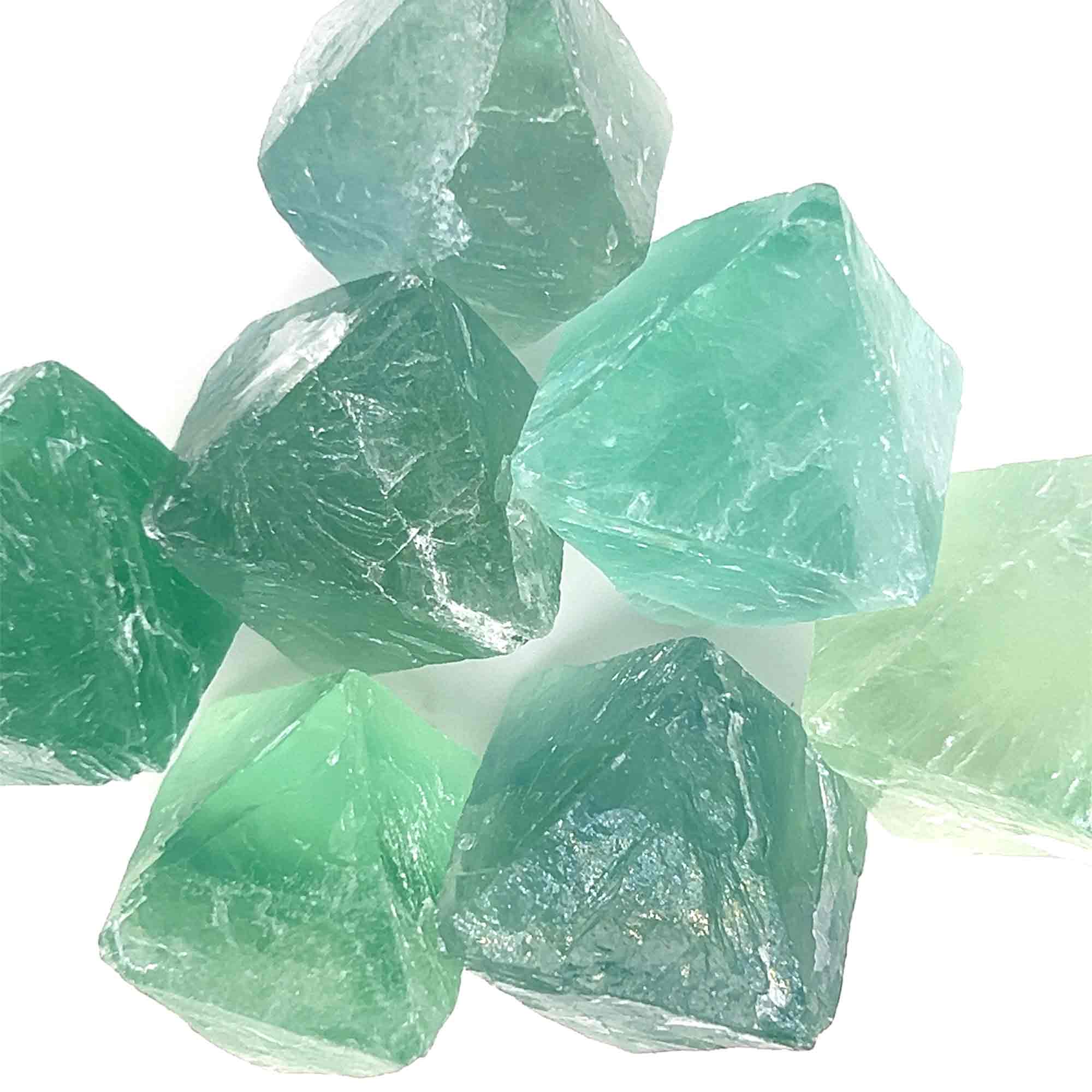 Green Fluorite Octahedra