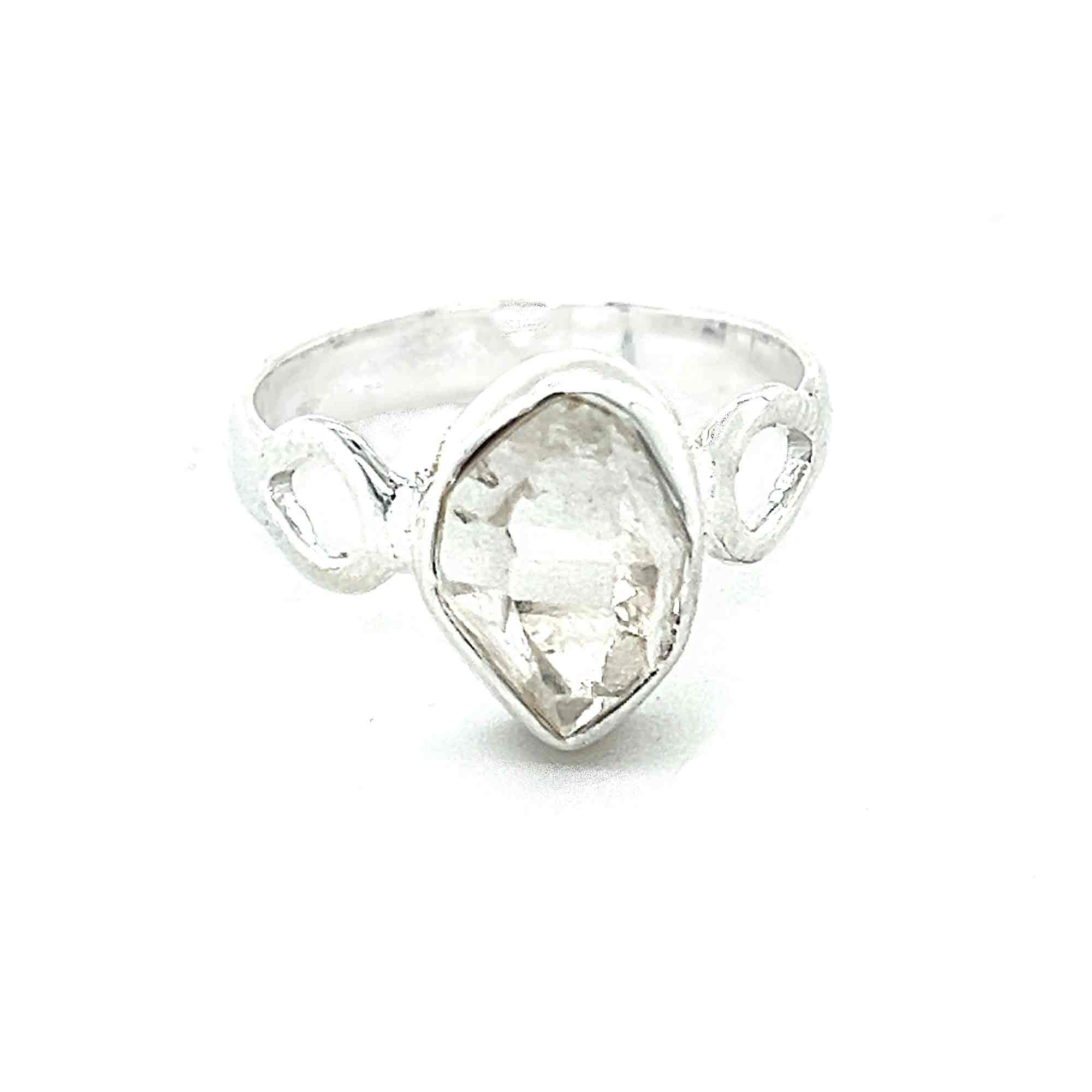 Double Terminated Quartz Herkimer Ring