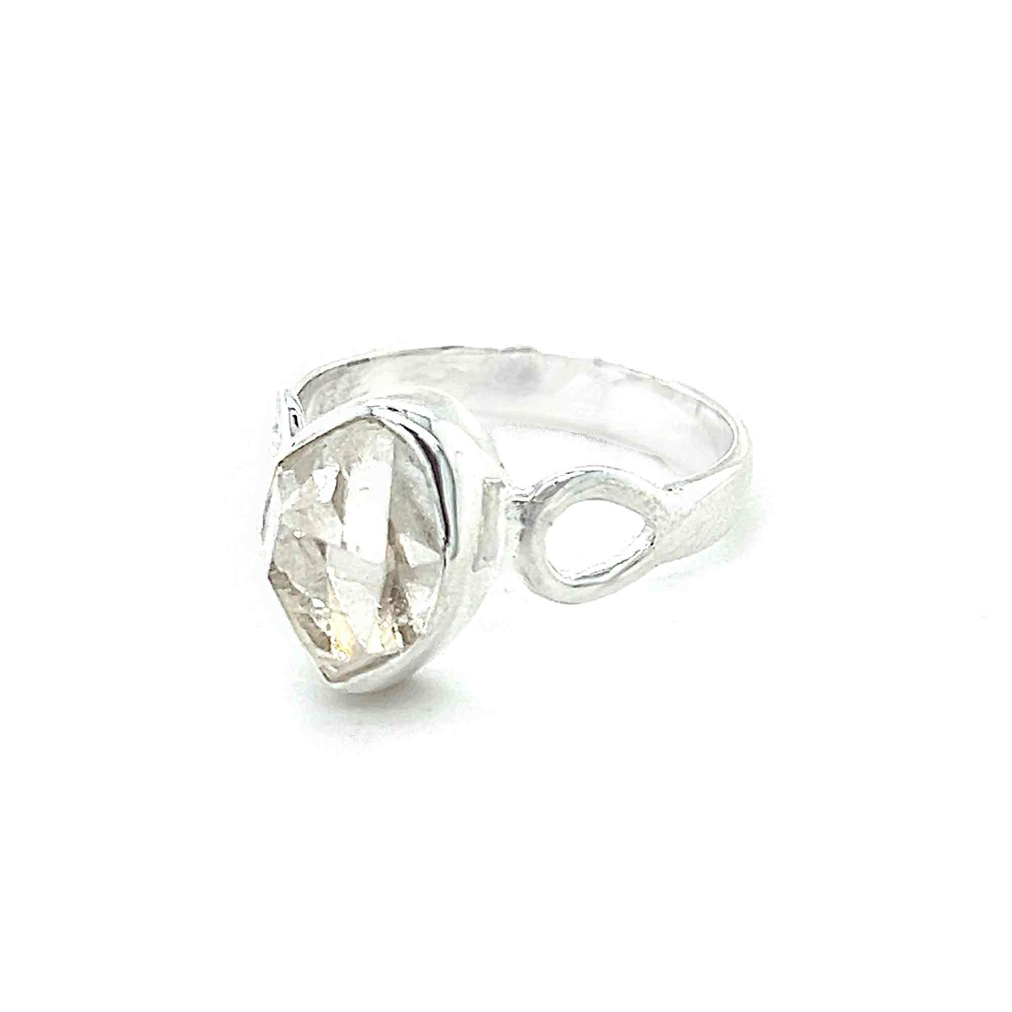 Double Terminated Quartz Herkimer Ring