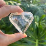 Clear Quartz Faceted Heart