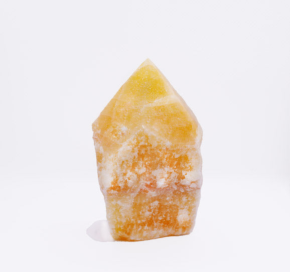 Orange Calcite Semi-Polished Point